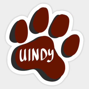 University of Indianapolis Greyhounds Paw Print Sticker